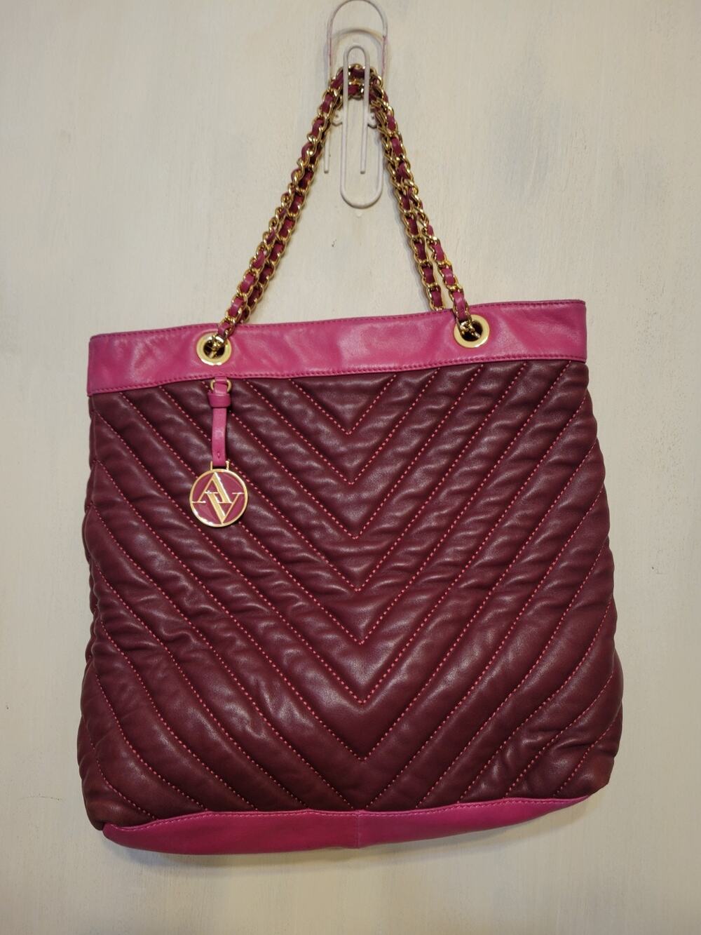 Adrienne Vittadini Pink Purse With Dust Cover Bag